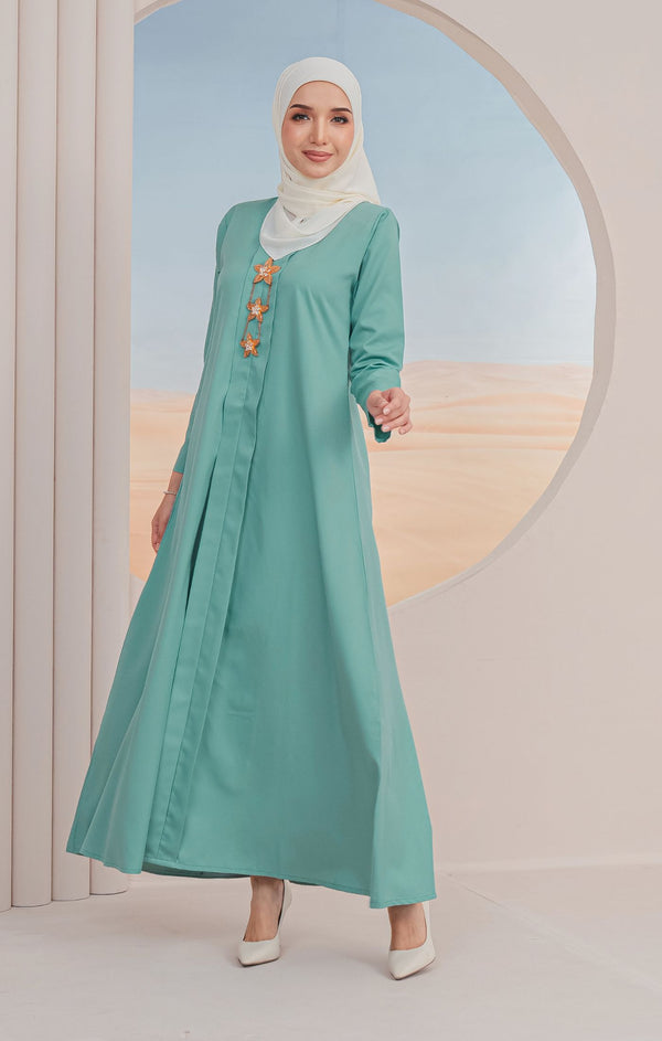 Rubi Jubah Kebarung Klasik | Sage Green